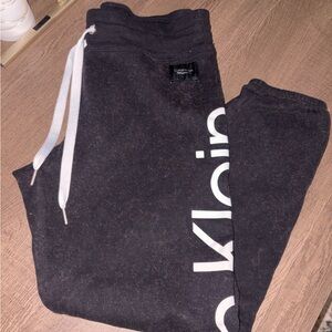 Calvin Klein Black Joggers with White Accents